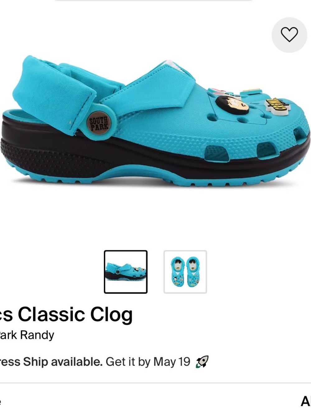South Park Randy Classic Clog - Turquoise